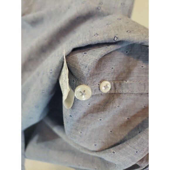 J Crew Linen Blend Mandarin Collar Long Sleeve Button Up Shirt Womens Med Blue - Picture 4 of 8